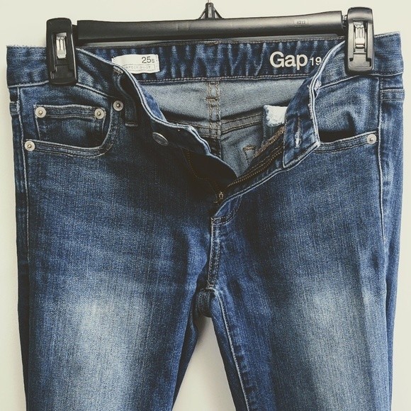 EUC GAP 1969 Perfect Boot Medium Wash Western Denim Blue Jeans Size 25 Short - Picture 5 of 12